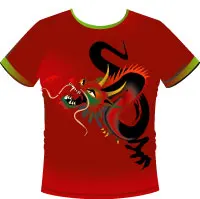 Digitally Printed T-Shirt with Dragon design