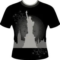 Statue of Liberty Digital Printing Tee Shirt